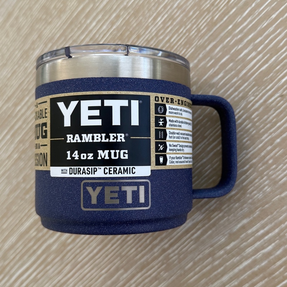 YETI Rambler 14 oz Stackable Mug Moon Dust Textured STACKABLE MUG CERAMIC LINING - Picture 4 of 16